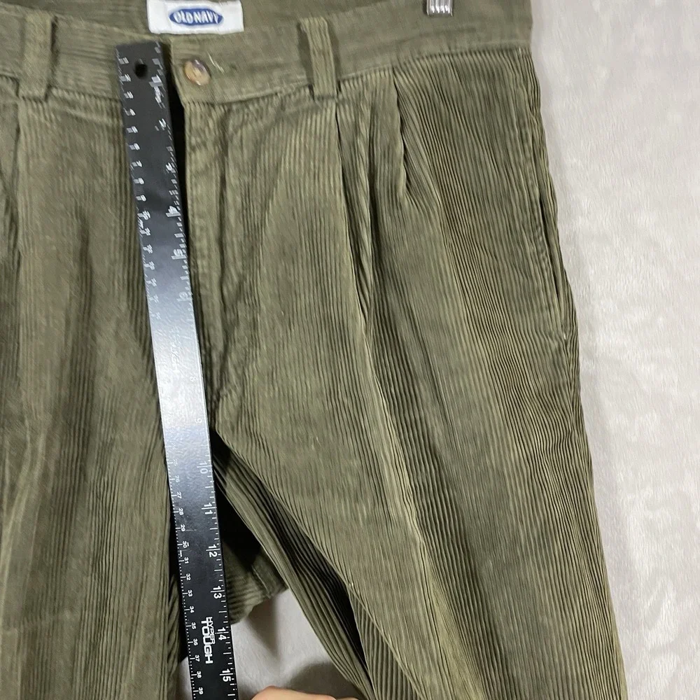 Vtg Y2K Double Pleated Corduroy Pants Mens 33x30 (fit 34x30) Baggy Old Navy 90s